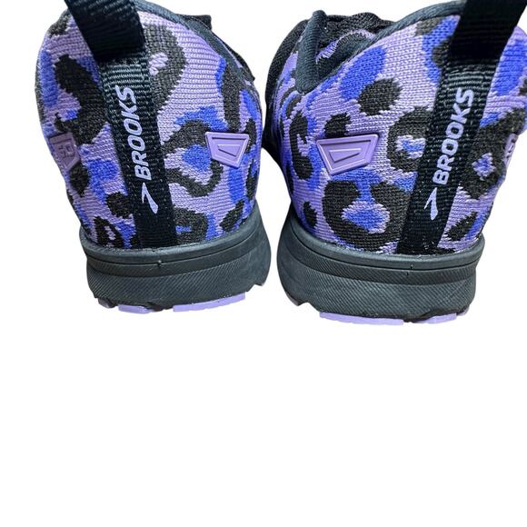 Brooks Revel 5 Purple Black Leopard Print Running Sneakers Women’s Size 10 B - Picture 6 of 8